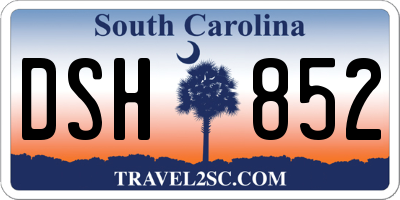 SC license plate DSH852