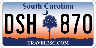 SC license plate DSH870