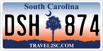 SC license plate DSH874