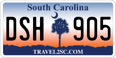 SC license plate DSH905