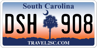 SC license plate DSH908