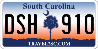 SC license plate DSH910