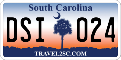 SC license plate DSI024