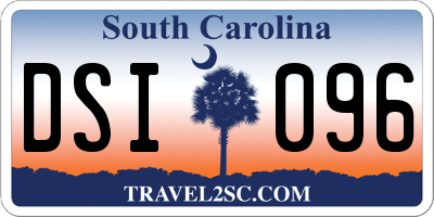 SC license plate DSI096