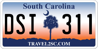 SC license plate DSI311