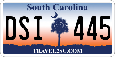 SC license plate DSI445