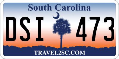 SC license plate DSI473