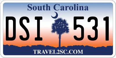 SC license plate DSI531