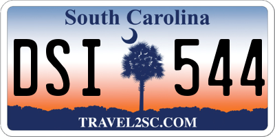 SC license plate DSI544