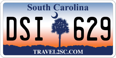 SC license plate DSI629