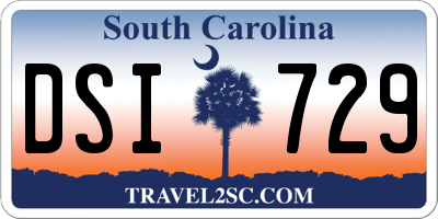 SC license plate DSI729
