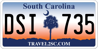 SC license plate DSI735