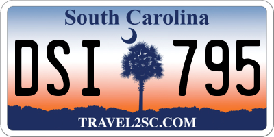 SC license plate DSI795