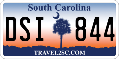 SC license plate DSI844