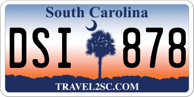 SC license plate DSI878