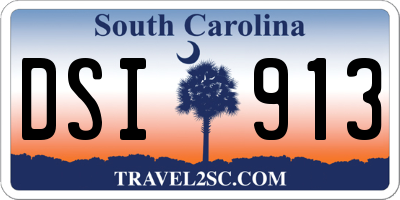 SC license plate DSI913