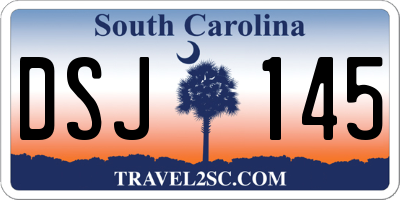 SC license plate DSJ145