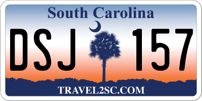SC license plate DSJ157
