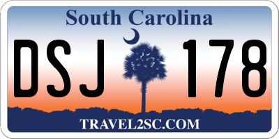SC license plate DSJ178