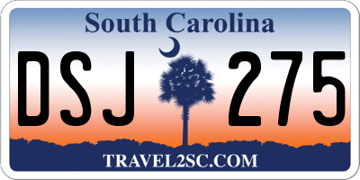 SC license plate DSJ275