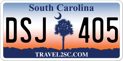 SC license plate DSJ405