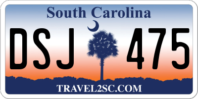SC license plate DSJ475