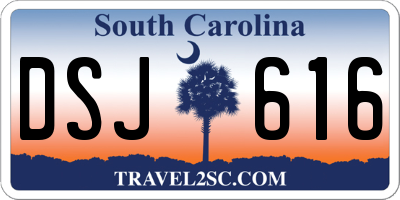 SC license plate DSJ616
