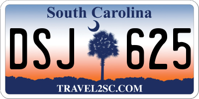 SC license plate DSJ625