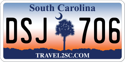 SC license plate DSJ706