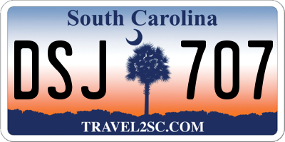 SC license plate DSJ707
