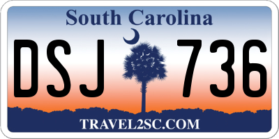SC license plate DSJ736