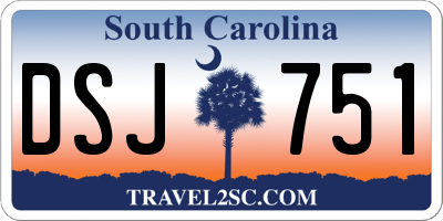 SC license plate DSJ751