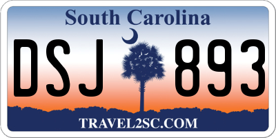 SC license plate DSJ893