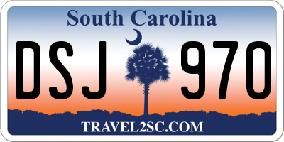 SC license plate DSJ970