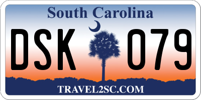 SC license plate DSK079