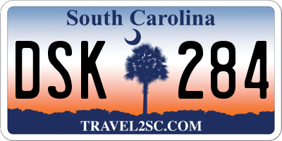 SC license plate DSK284