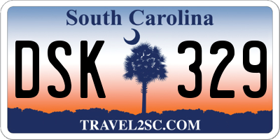 SC license plate DSK329