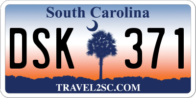 SC license plate DSK371