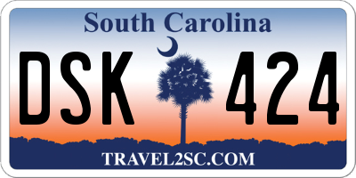 SC license plate DSK424