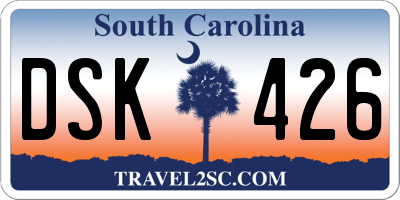 SC license plate DSK426
