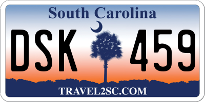 SC license plate DSK459