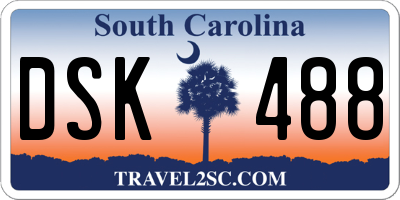 SC license plate DSK488
