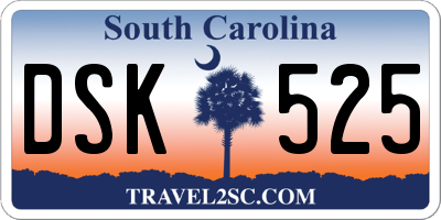 SC license plate DSK525
