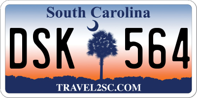 SC license plate DSK564