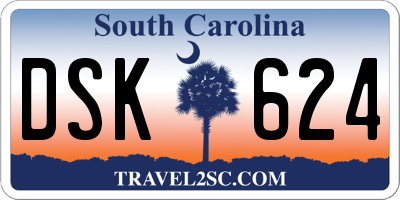 SC license plate DSK624