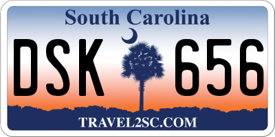SC license plate DSK656