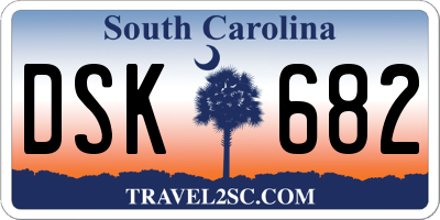 SC license plate DSK682