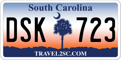 SC license plate DSK723