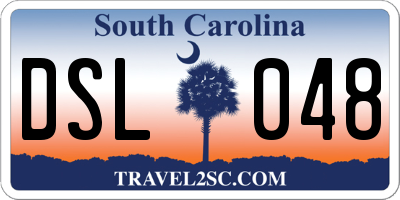 SC license plate DSL048