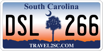 SC license plate DSL266
